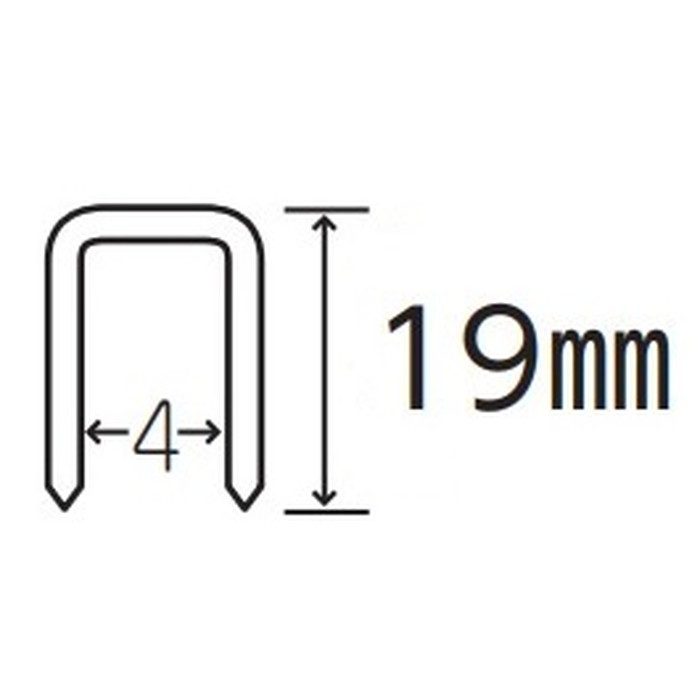 エアータッカー用ステープル（J0419） 19mm 100000本入（5000本×20箱入