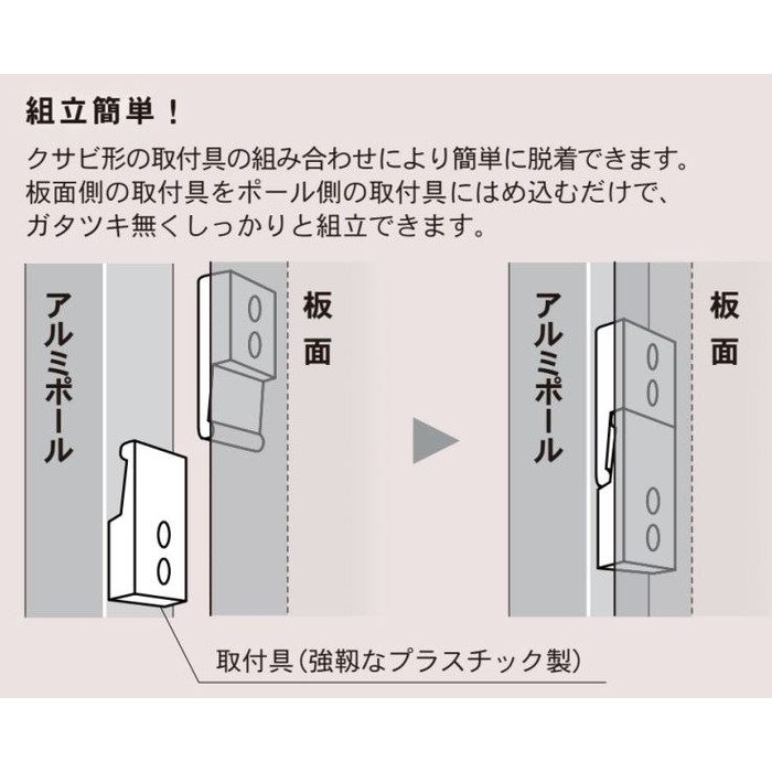 ARK307-711 AR連結ボード（30mm厚） 両面ワンウェイ掲示板 2100×900mm