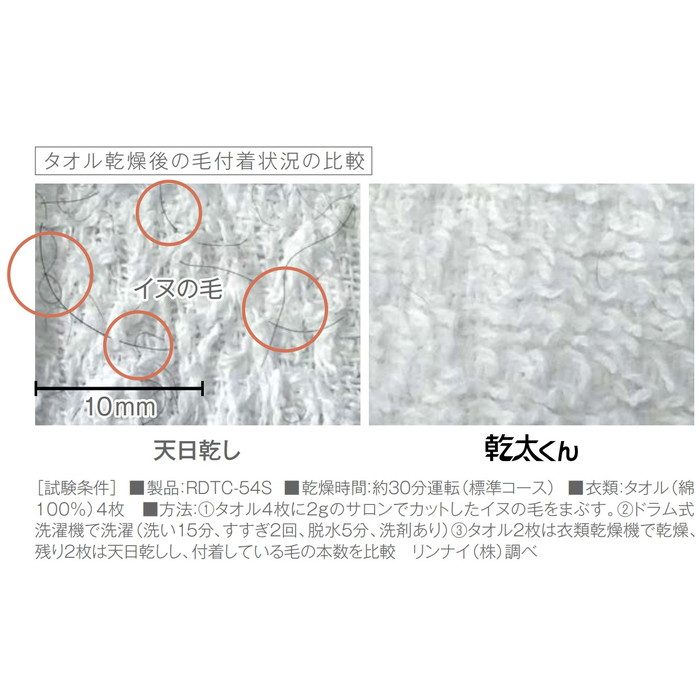 RDT-80 乾太くん スタンダードタイプ 乾燥容量8kg 左右可変ドア ガスコード接続タイプ 684×650×641mm