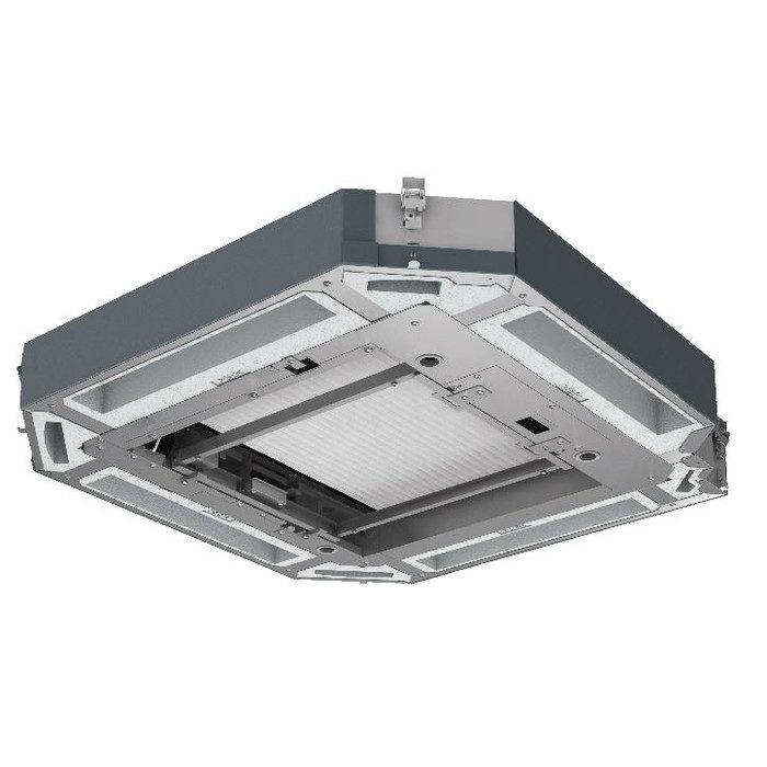 SZRUC160BY Eco ZEAS 天井埋込カセット形 S-ラウンドフロー 標準タイプ ペア接続 P160形 三相200V UVストリーマ除菌ユニット パネル（フレッシュホワイト） ワイヤード（ホワイト）