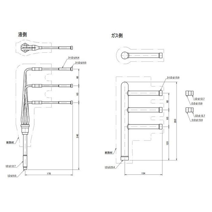 SZRB224BAMF+KHRP58S328H Eco ZEAS 天井埋込カセット形 ビルトインHiタイプ トリプル同時マルチ P224形 三相200V 分岐管セット パネル（フレッシュホワイト） ワイヤード（ホワイト）