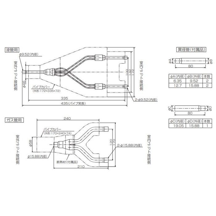 PKZX-ERMP80L3 パッケージエアコン スリムER 壁掛形 同時ツイン フリーコンポマルチ P80形 三相200V 室内機・室外機・分配管・ワイヤードリモコンセット