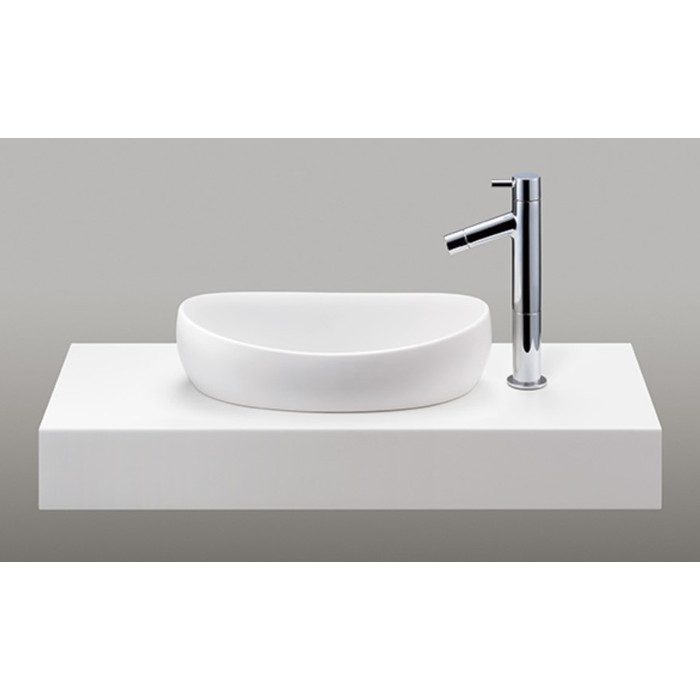 CEK537SET01R-WH セラオリジナルコレクション カウンターセット（丸型手洗器・立水栓・カウンター） 590×250mm ホワイト