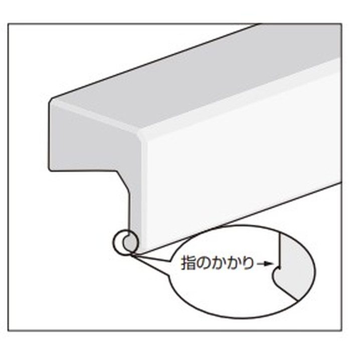 XLA-HA-CM-160ST LAMP アルミ押出ハンドル XLA-HA-CM型 PAT L160mm ヘアライン仕上 ステンレス調