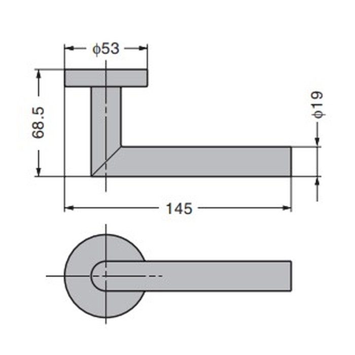 LH2-B031-H-R-32-SS レバーハンドル LH2-B031型 レバーハンドルロックセット 玄関錠 適応扉厚36～43mm【セール開催中】