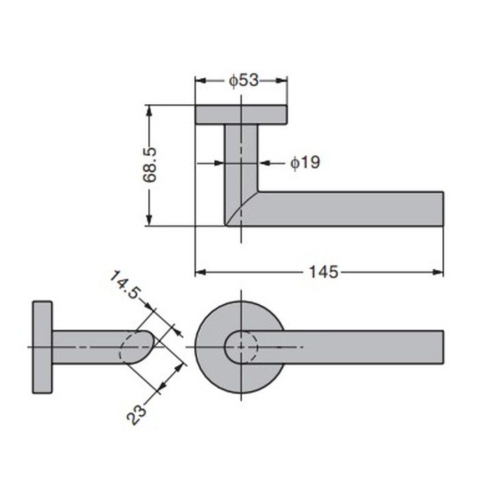 LH2-B041-H-R-12-SS レバーハンドル LH2-B041型 レバーハンドルロックセット 表示錠 適応扉厚33～42mm【セール開催中】