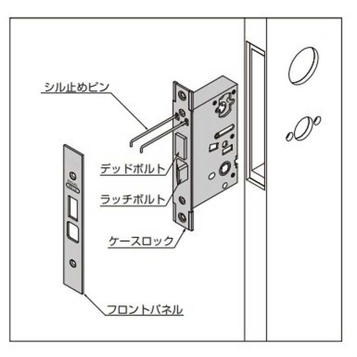 LX-51 LX型ケースロック 玄関錠／両面シリンダー錠／外締り錠／内締り錠／表示錠