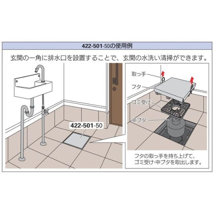 422-501-50 玄関用排水ユニット 呼50・65VU管用