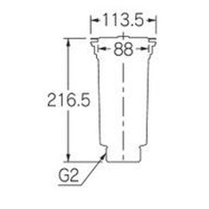 453-120 輸入シンク用トラップ 人工大理石・陶器用