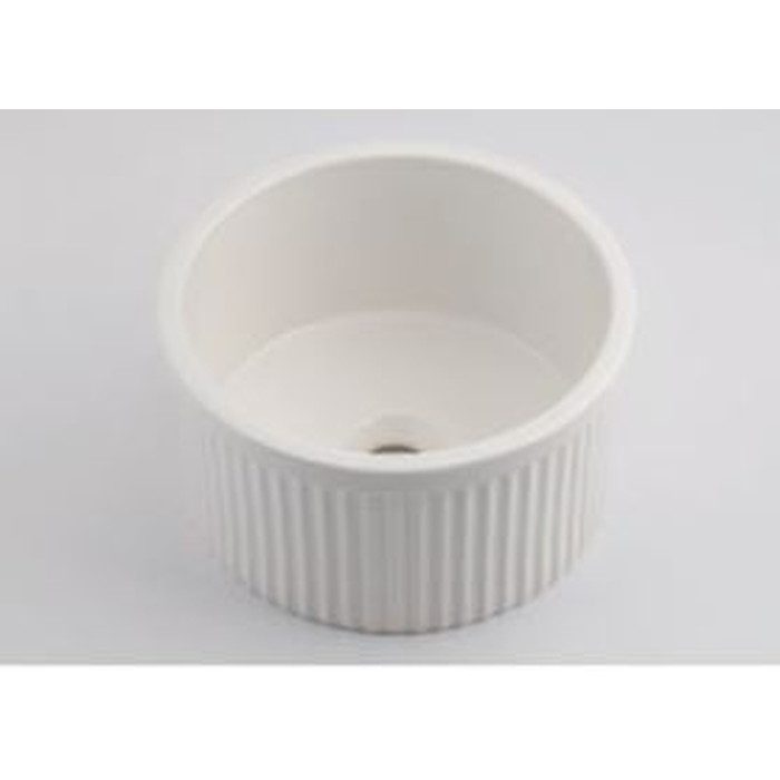 カクダイ 鉄穴 丸型手洗器 ホワイト 493-026-W - 2