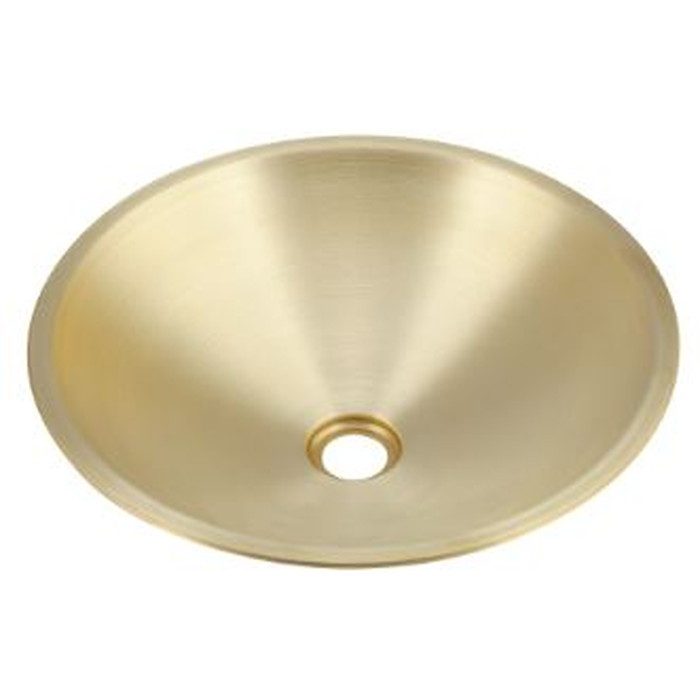ふぁたさま 493-220 黄銅製洗面器 鉄穴 丸型 切込寸法φ330mm カクダイ【アウン