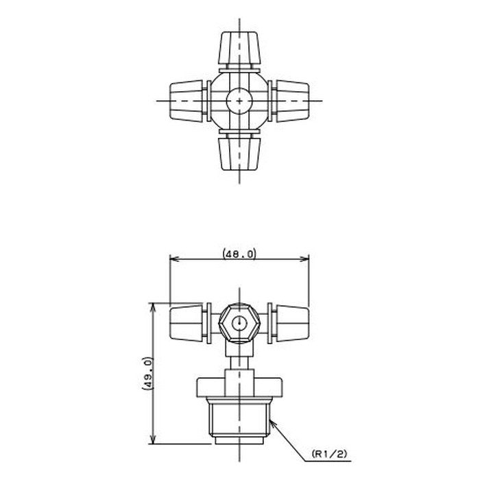 576-926 ミストスプリンクラー 四方向霧状散布