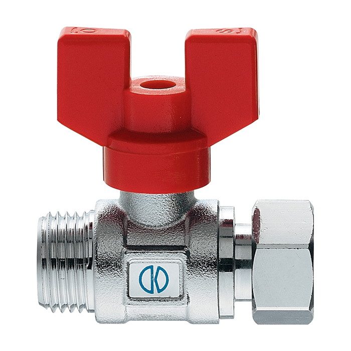 650-630-20 耐熱ボールバルブ 片ナット付 呼径20mm 首長ハンドル兼用タイプ（アタッチメント付き）