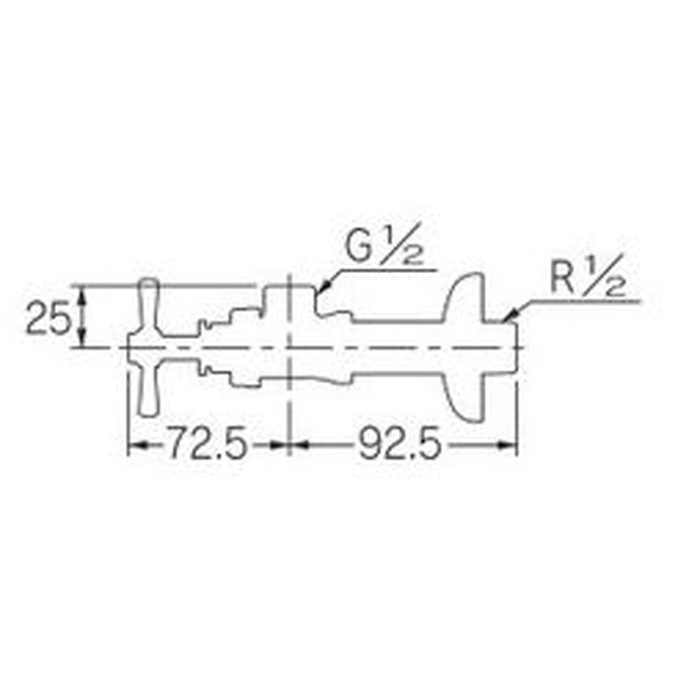 705-651-N アングル形止水栓 固定コマ仕様 レトロシルバー カクダイ