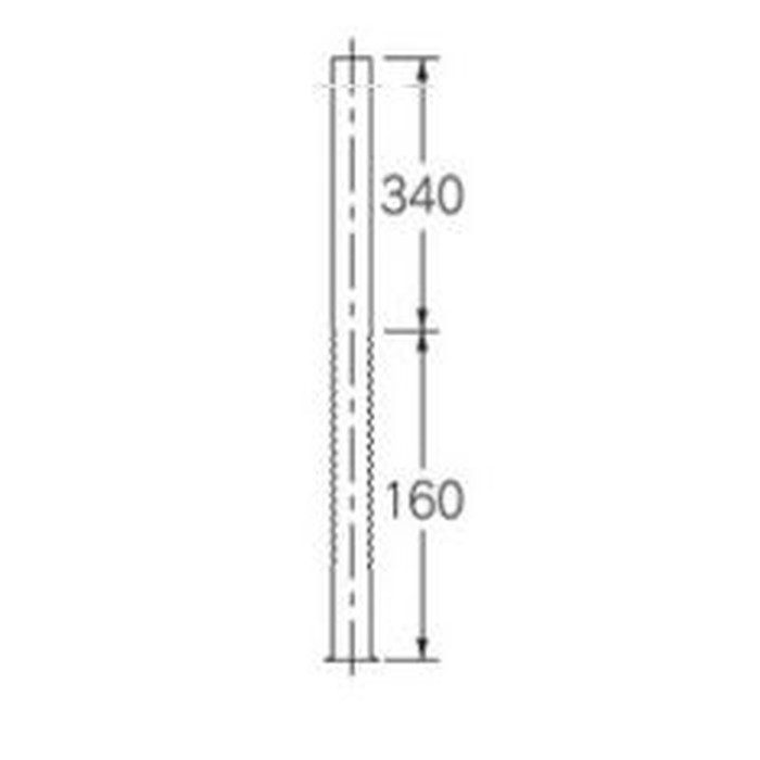 757-80-500 止水栓給水フレキ管 パイプ外径12.7mm