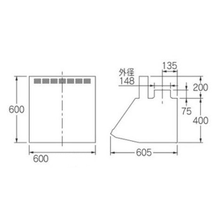 FJ-BDR3HL601W レンジフード（深型） シロッコファン ホワイト