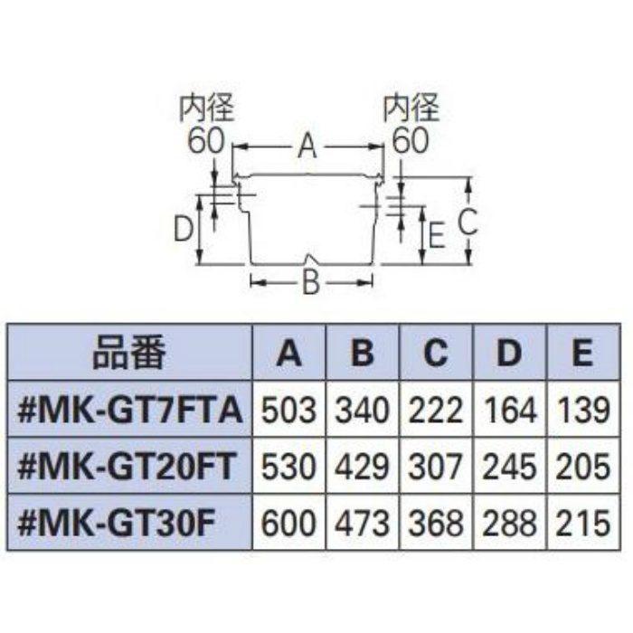 MK-GT20FT グリーストラップ（床置式） 実容量20L カクダイ【アウン