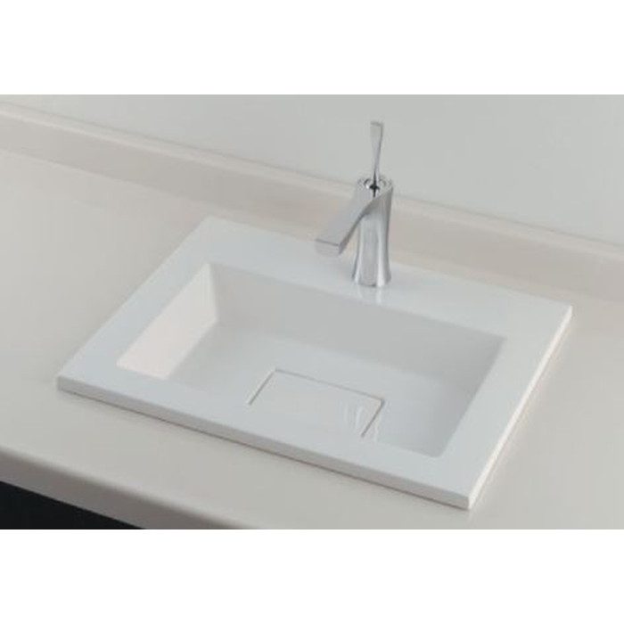 カクダイ 角型洗面器 ホワイト 493-143-W （03225074-001） - キッチン