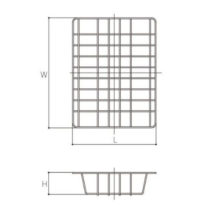 N-107 ワイヤーバスケット 380×500×150mm エキポシ粉体塗装
