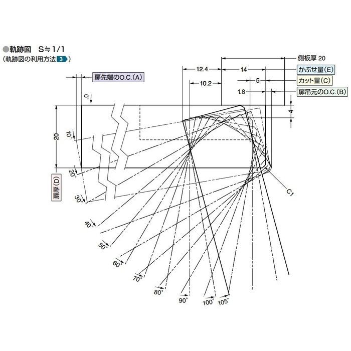 360-U26-14T LAMP ラプコン搭載 オリンピア スライド丁番 360 PAT オープンタイプ ニッケルめっき