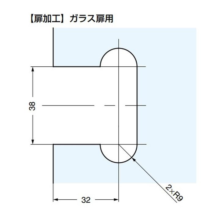 GH-360FP-SN LAMP ガラス扉用フェイスプレート GH-360FP型 サテンニッケルめっき