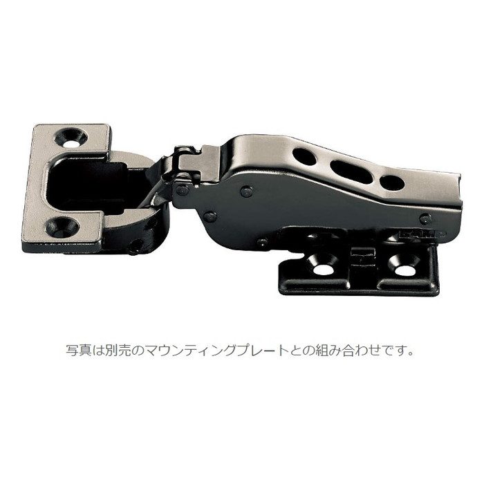 J95-C24-16T BN LAMP 重量用ワンタッチスライド丁番 J95 PAT キャッチ付 黒ニッケルめっき