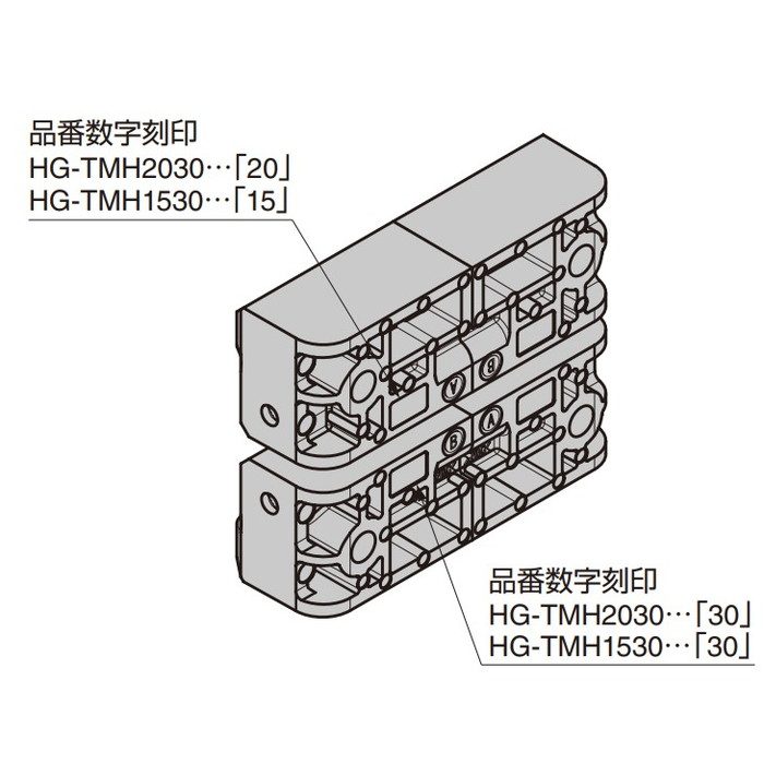 HG-TMH2030-SN LAMP 平行二軸トルクヒンジ HG-TMH型 PAT サチライトニッケルめっき