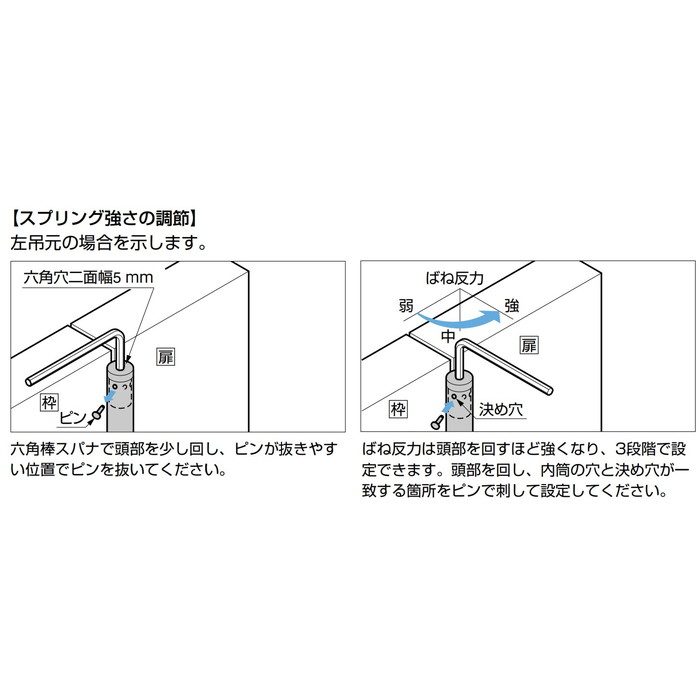 SA180-SM-5894-01 スプリング丁番 SA型 ばねなし アルマイト処理