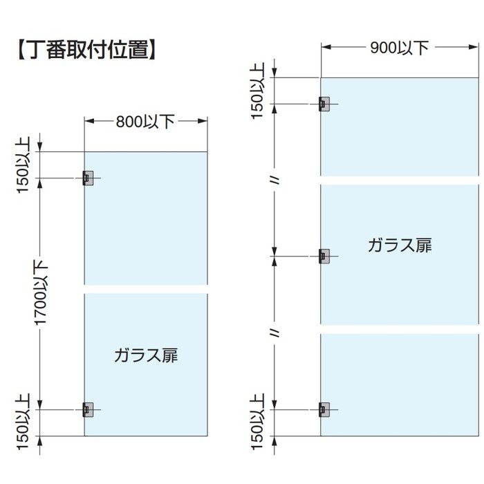 M8501RSG3-14 ガラスドア用自由丁番 M8501型 壁（枠）取付タイプ PAT 角丸 クロムめっき