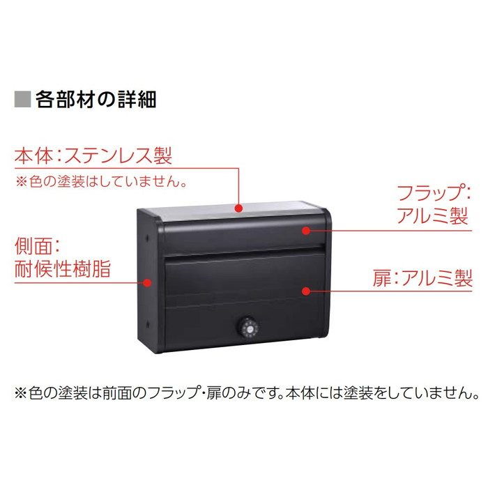 CSP-106DW 集合郵便受 ポステック 前入れ前出し 防滴仕様 壁付け ホワイト