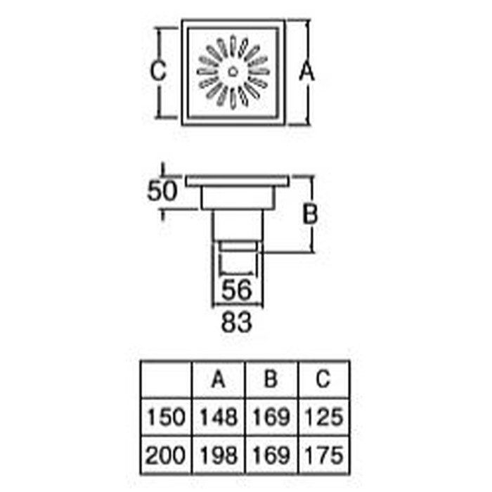 H902-200 排水ユニット 呼び50・75VUパイプ用 198mm SANEI【アウン