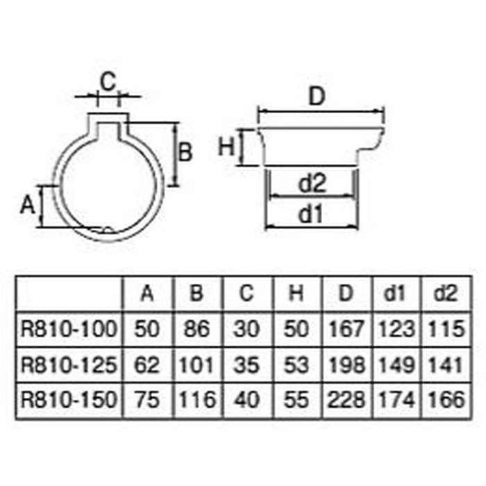 R810-125 バルブボックス 着脱ふたタイプ H53mm