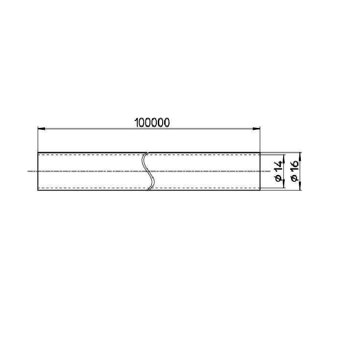 ECXH10-31-16X100M-ZA 三栄水栓 軟質ポリエチレンパイプ 穴なし 16mm