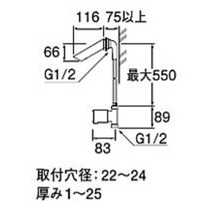 EY101N-13 自動横水栓 コンセント式 手洗い用 ライト点灯機能・定流量