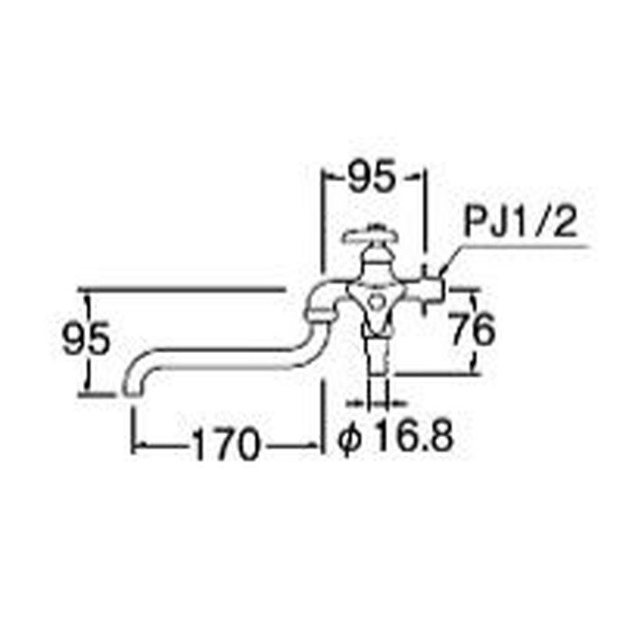E106V-13 散水用二口自在水栓 ジョインター接続