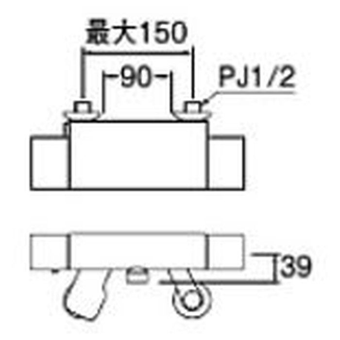 SK18502T5 サーモシャワー混合栓 ordina＋ 手元ストップ SANEI【アウン