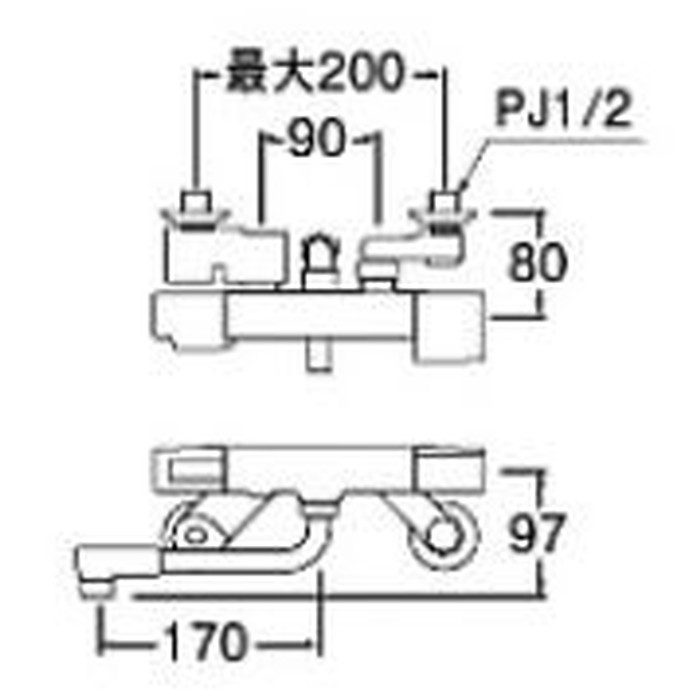 SK1811K-1 サーモシャワー混合栓 寒冷地用