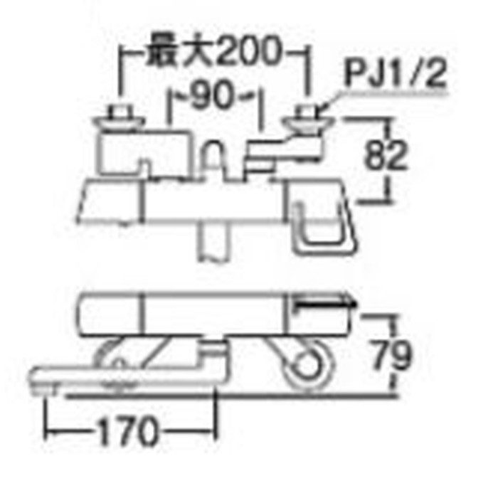 SK1814S2K-13 サーモシャワー混合栓 寒冷地用
