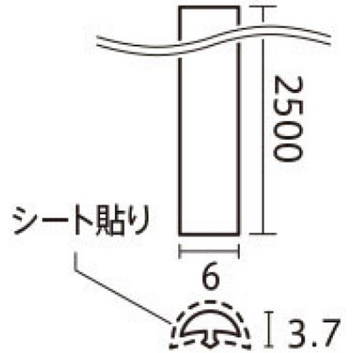 STK13156 ベスト クロス壁紙 toccake 平面用ジョイナー シート貼り仕上げ ミディアム木目 2500mm