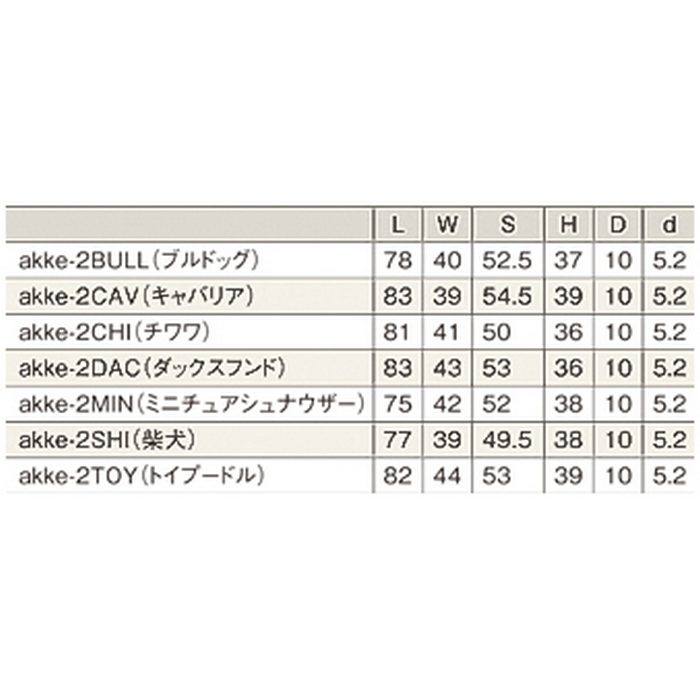 akke フック 2MINミニチュアシュナウザー 中型 ネジ