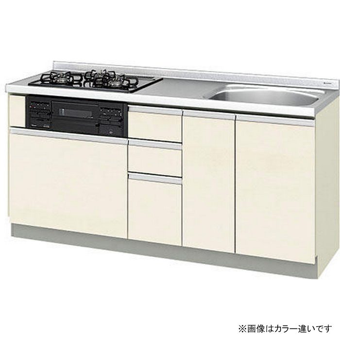 GXC-U-170XNAHPR 取り替えキッチン パッとりくん GXシリーズ フロアユニット ラウンド56シンク 間口170cm 右勝手 プロパンガス（標準コンロ・シルバー） ライトウォルナット