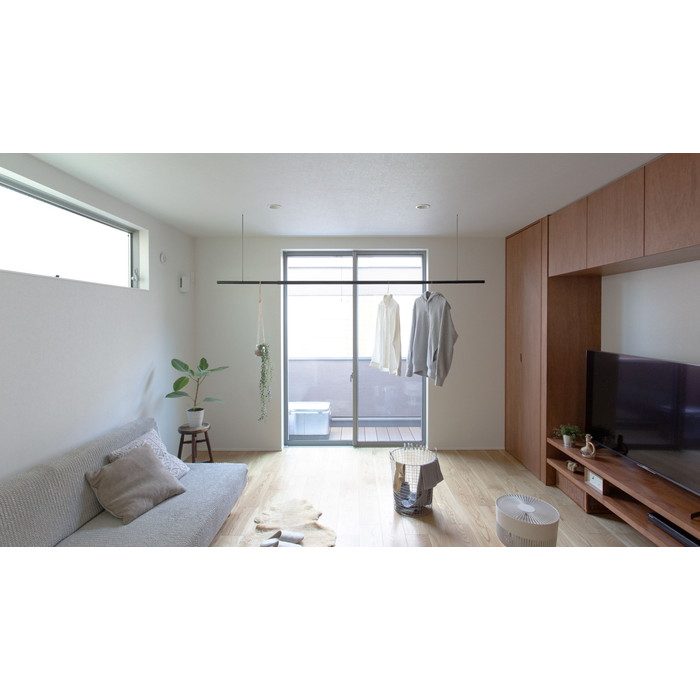 SEN-BK 伸縮物干し竿 simplelaundrybar（SEN） ブラック