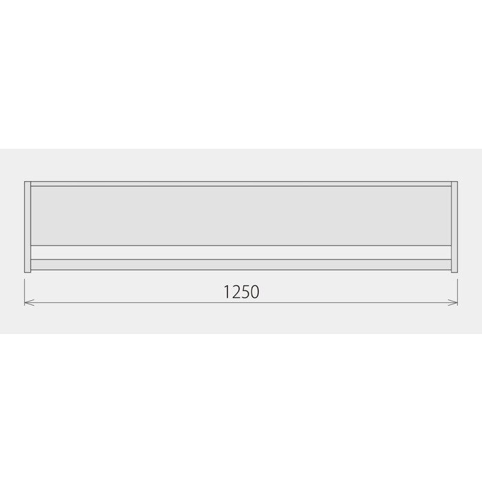 WAL12-WB Wally 多目的シェルフ 幅1250×高さ80×奥行262mm ミルクホワイト×バーチ