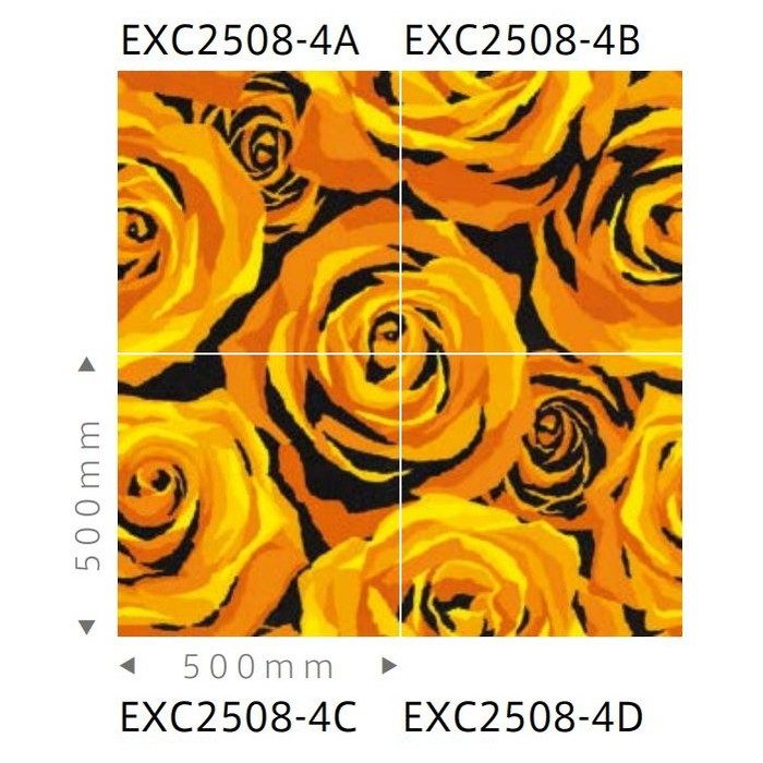 EXC2508-4C エクスクローム2000タイルカーペット 9mm厚×500mm×500mm スケールアップ4 4枚/セット
