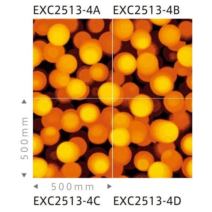 EXC2513-4B エクスクローム2000タイルカーペット 9mm厚×500mm×500mm スケールアップ4 4枚/セット