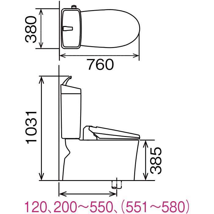 YBC-Z30H+YDT-Z380H/BN8 アメージュ ECO5 便器＋タンクセット リトイレ アクアセラミック 床排水（Sトラップ） 手洗付 一般地 オフホワイト