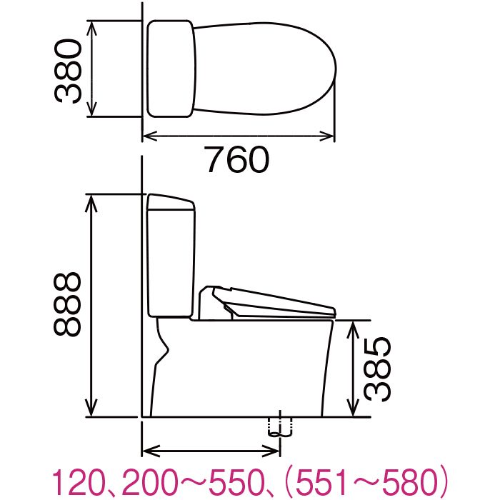 YHBC-Z30H+DT-Z350HN+CF-49AT/LR8 アメージュ ECO5 便器＋タンク＋便座セット リトイレ アクアセラミック 床排水（Sトラップ） 手洗なし 寒冷地・ヒーター付便器・水抜併用方式 普通便座 ピンク