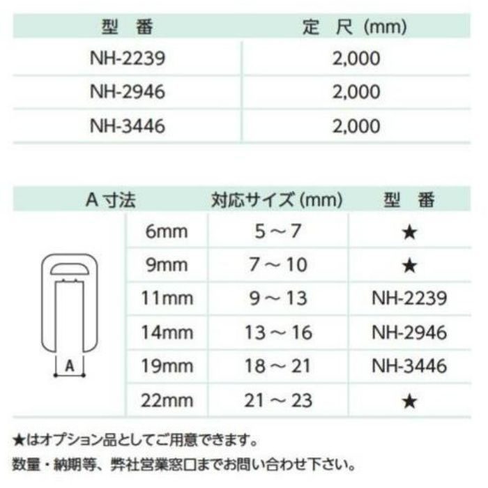 エッジガード NHタイプ NH-2239 アイボリーホワイト 2m(本体のみ)