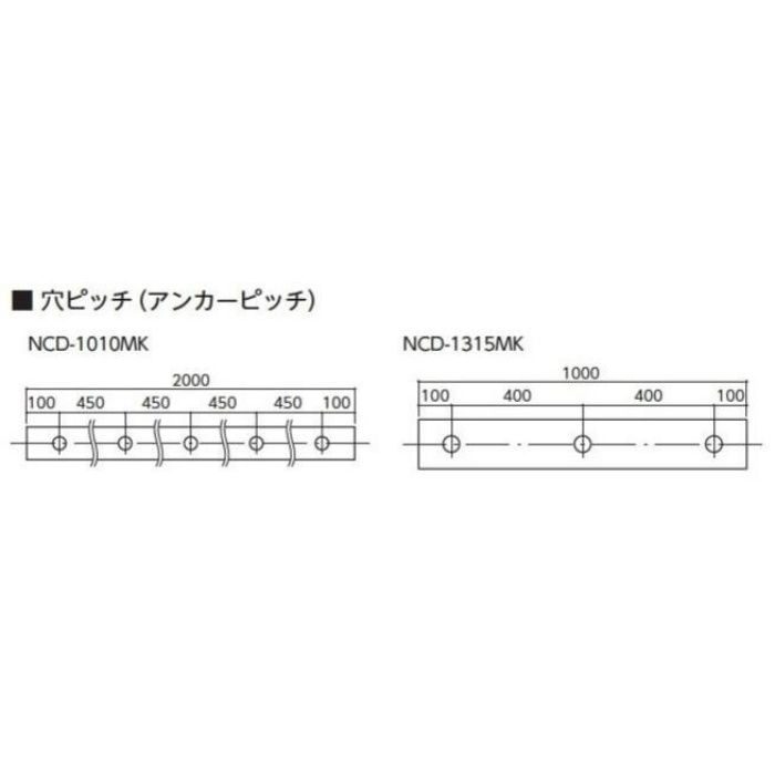 カーストッパー NCD-MＫタイプ(スリット入り) NCD-1010MK ブラック 2m