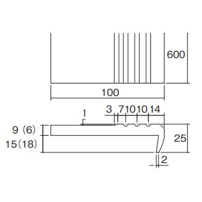 デュラフレックスNS 屋外用 Sタイプ 100mm×600mm×9mm 22-W 10枚入